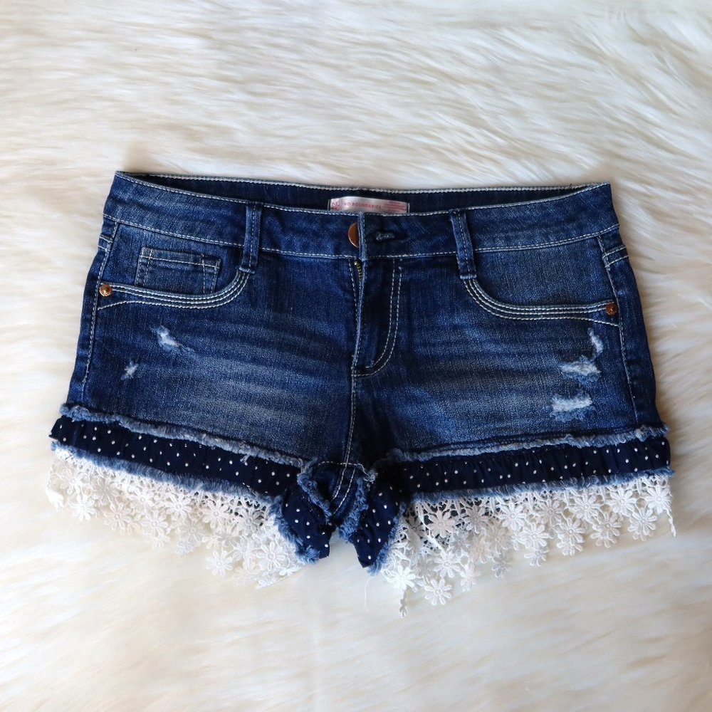 NWOT! Jean shorts with lace
